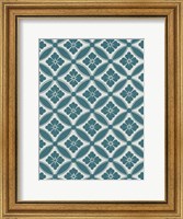 Framed Ornamental Pattern in Teal VII