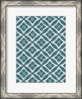 Framed Ornamental Pattern in Teal VII