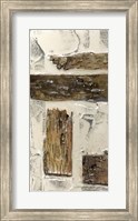 Framed Birch Bark Abstract I