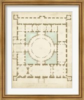 Framed Plan in Taupe & Spa I