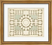 Framed Plan in Taupe & Spa III
