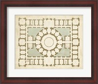 Framed Plan in Taupe & Spa III