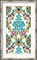 Framed Jewel-tone Damask V