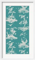 Framed Toile in Turquoise