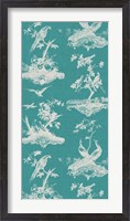 Framed Toile in Turquoise