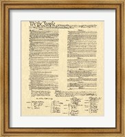 Framed Constitution on Khaki