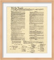 Framed Constitution on Khaki