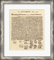 Framed Declaration of Independence Khaki