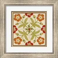 Framed Floral Folk Tile III