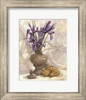 Framed Purple Iris & Pear