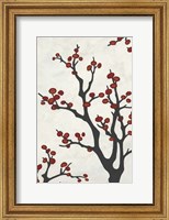 Framed Red Berry Branch II