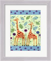 Framed Giraffe Pair