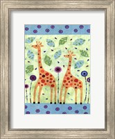 Framed Giraffe Pair