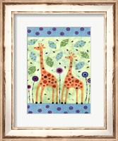 Framed Giraffe Pair