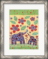 Framed Elephant Pair