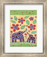 Framed Elephant Pair