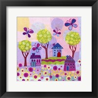 Springtime Houses Framed Print