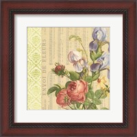 Framed English Garden Bouquet I