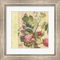 Framed English Garden Bouquet III