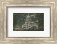 Framed Capitol Building at Night