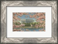 Framed Lincoln Memorial & Cherry Blossoms