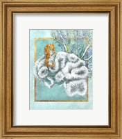 Framed 'Coral and Seahorse' border=
