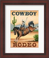 Framed Cowboy Rodeo