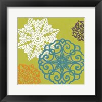 Vibrant Winter Lace I Framed Print