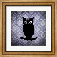 Framed Owl & Damask