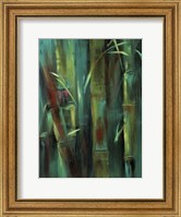 Framed Turquoise Bamboo I