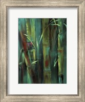 Framed Turquoise Bamboo I