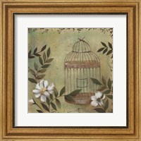 Framed Decorative Bird Cage I