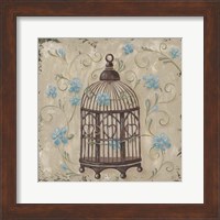 Framed Decorative Bird Cage II