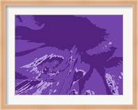 Framed Amaryllis Pistils up close on Purple