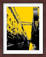 Framed City Street on Yellow