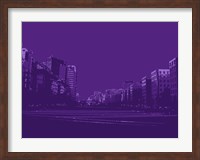 Framed City Block on Purple
