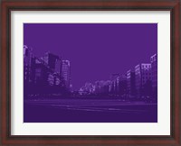 Framed City Block on Purple