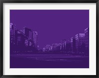 Framed City Block on Purple