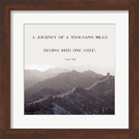 Framed Journey Of A Thousand Miles