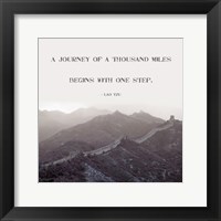 Framed Journey Of A Thousand Miles