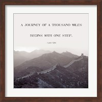 Framed Journey Of A Thousand Miles