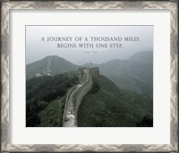 Framed Journey Of A Thousand Miles Quote