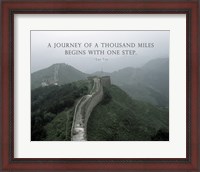 Framed Journey Of A Thousand Miles Quote