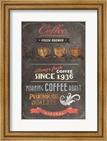 Framed Coffee Menu II
