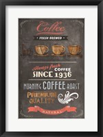 Framed Coffee Menu II