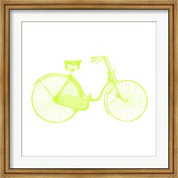 Framed Lime On White Bicycle