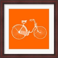 Framed Orange Bicycle
