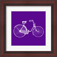 Framed Purple Bicycle