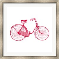 Framed Red on White Bicycle
