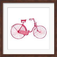 Framed Red on White Bicycle